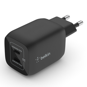 Chargeur secteur double port USB-C GaN avec technologie PPS (65 W), Noir, hi-res